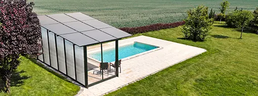 Terrassendach PV Solar von B+M Poly Pool